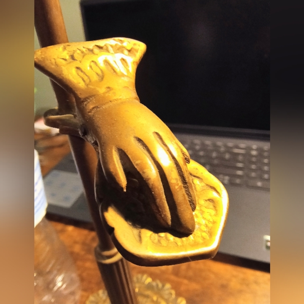 Antique Desk Top Brass Letter Holder/Mail Holder - Picture 2 of 4
